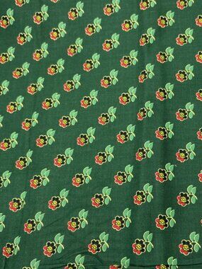 The Colors of Friendship Floral Cotton Fabric 14x44" Judy Roche Green Print